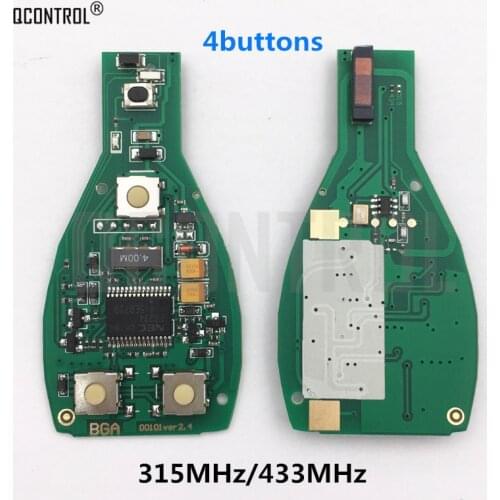 QCONTROL Car Remote Smart Key Circuit Board for Mercedes Benz Can Replace Original NEC and BGA type 4 Buttons Year 2000