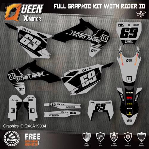 Queen X MOTOR Custom Team Graphics Decals Stickers Kit For Husqvarna Decal 2019-N TC FC TX FX FS 2020-N TE FE 125-450CC 04