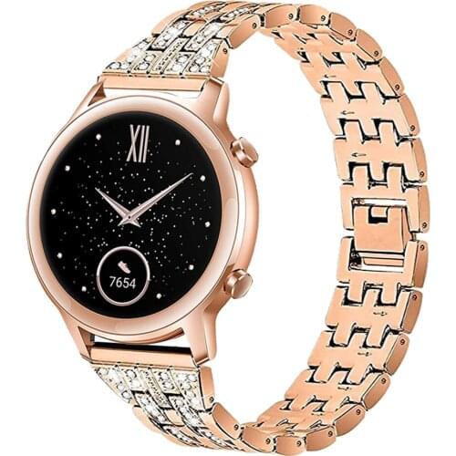 20/22mm Metal Watchband for HONOR ES GS Pro Watch Diamond Ring Strap for Honor Watch Magic 2 42mm 46mm Band Bracelet Accessories