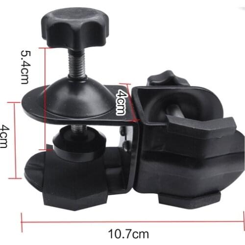 Photo Studio Double head U Clip Clamp with Ball Head Bracket for Camera Flash Light Stand