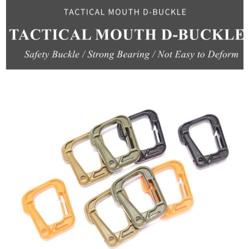Lot Plastic Multi-use Grimloc D-Ring Carabiner Safety Buckle For Backpack Clasp Keychain