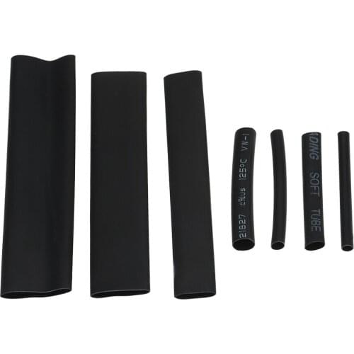 127 Pcs PE 2:1 Heat Shrink Tube Wrap Wire Cable Insulated Different Sizes Car Electrical Accessories Tube Strong Crimping Force