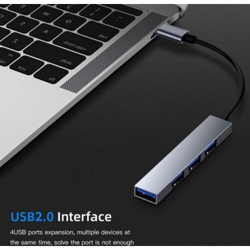 USB C HUB 2.0 Type C 4 Port Multi Splitter Adapter for Type-C Laptop/Type-C Interface Mobile Phone
