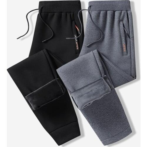 Winter Thick Warm Fleece Sweatpants Men Joggers Sportswear Casual Track Pants Plus Size 6XL 7XL 8XL