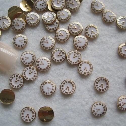 100Pcs 3d Cute Watch Nail Art Charm Clock Nails Bling Fashion Unique Nails Accessoires Jewelry Gems Nail Art Decorations New