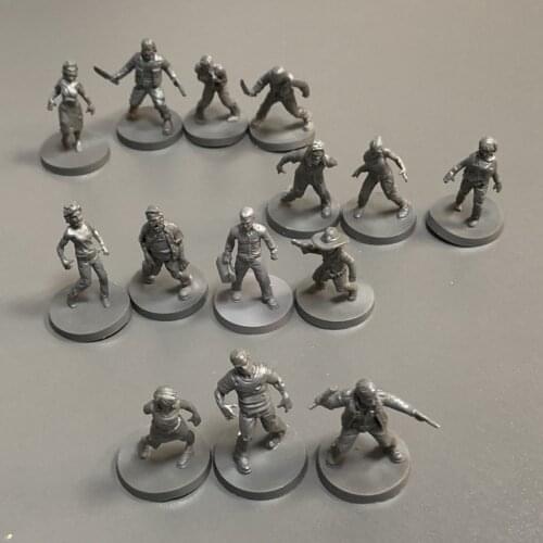 14PCS Zombies Prison Advisor Miniatures The Walking Dead All Out War Board Game Role Playing Figures Rare