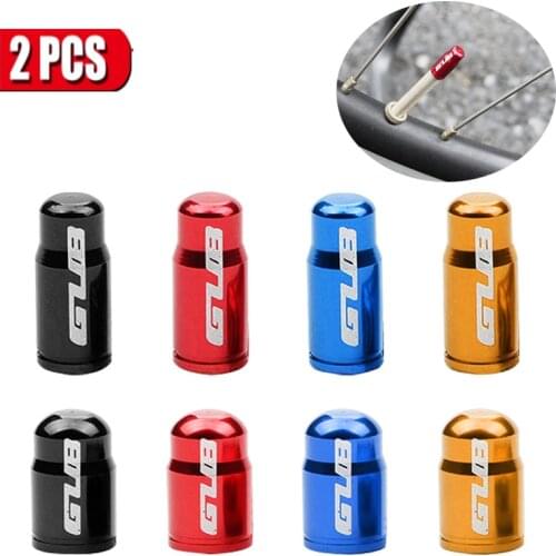 2pcs Aluminum Bicycle Tire Valve Cap Schrader/Presta Valve Cap Bike Tire Caps with Vacuum Tire Law Mouth Nut Bicycle Accessories