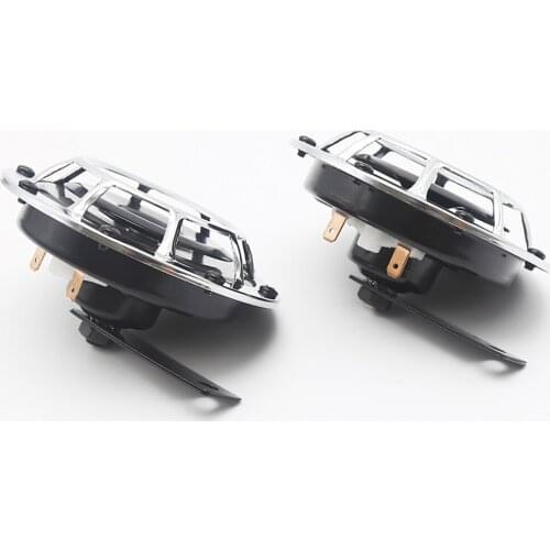 2pcs Car Basin Type Loudspeaker Bass Horn Warning Horn Sliver ​Waterproof