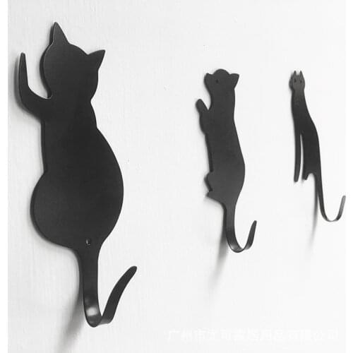 3Pc Wall-Mounted Creative Cartoon Stainless Steel Hook Household Multifunctional Bathroom Kitchen Self-Adhesive Seamless Hooks