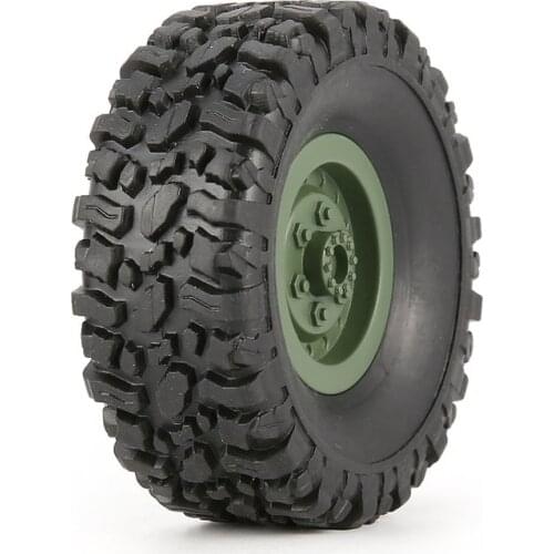 4pcs Rubber Wheel Rim Tire Tyre for RC 1/16 Climbing Crawler Car WPL B-1/B-24/C-14/C-24/B-16 Truck Model Spare Parts Accessories