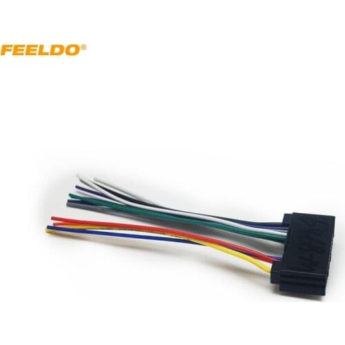 FEELDO Car Radio Wiring Harness Audio Stereo Wire Adapter for Ford Ferry Focus Mondeo Fiesta
