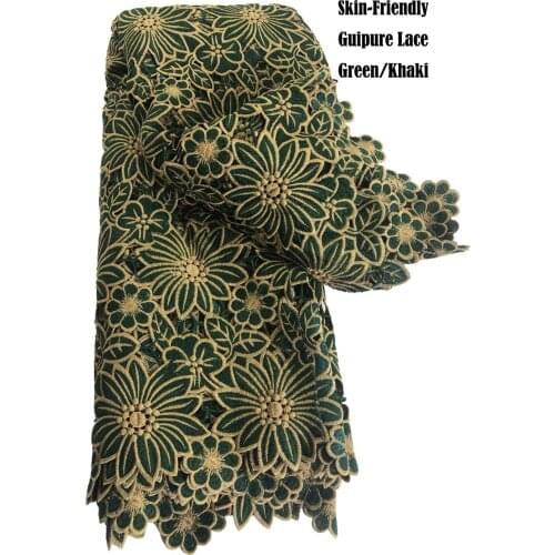 Free shipping High Quality guipure lace fabric 2020 African Voile Swiss Lace Fabric With Beaded For Wedding dress DFS49