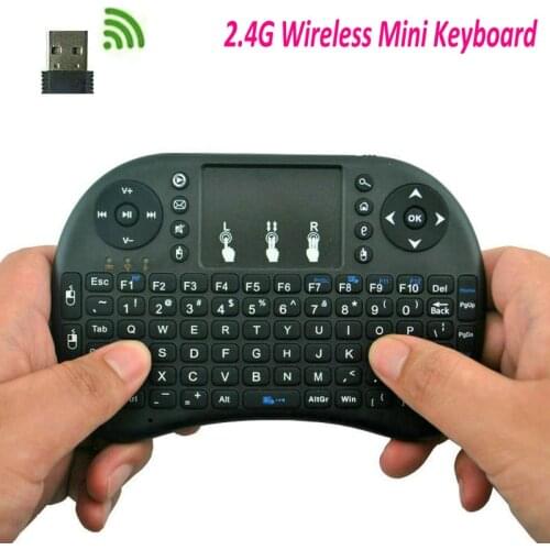 Tikigogo 2.4G Wireless Mini Keyboard english russsian touchpad air mouse remote control for Android Smart TV box Computer PC etc