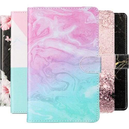 Colorful Painting Case For iPad mini 1 2 3 A1432/54/55/89/90 A1599 A1600 Cover Tablet Book TPU+PU Leather Shell+Film