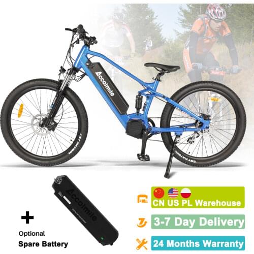 27.5inch 8 Speed E-Bike 48V750W Bafang Mid Drive Motor Electric Mountain Bike With 17.5Ah Battery Adult Men Electric Bicycle