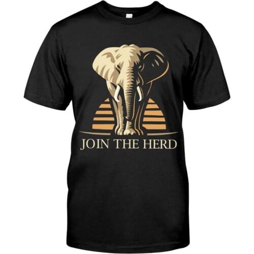 CLOOCL The Elephant Pure Cotton T-shirt Join The Herd Printed Short Sleeve Cool TShirts Harajuku Casual Tee Streetwear Tops