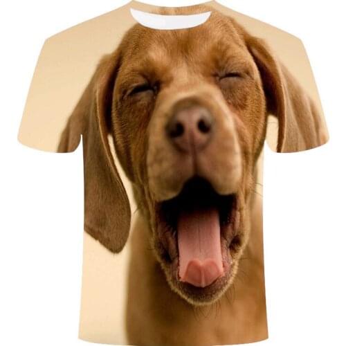 2021 New 3D Dog Printed T Shirt Men/Women Hip Hop Summer Funnyt Cat Streetwear Tshirt Short Sleeve Tops Casual O-Neck Animal
