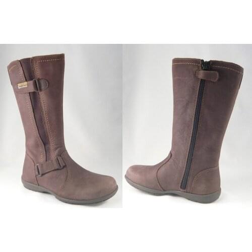 Randi brown leather ankle boots for Girl/Girl