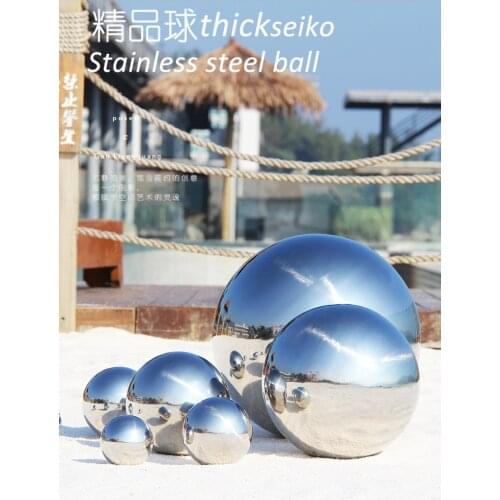 Good quality 304 Stainless Steel Hollow Gazing Globe Round Ball thick Floating Landscape mirror Ball Garden decor