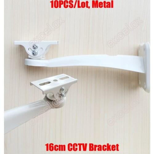10PCS/Lot 16cm Length Metal Stand CCTV Camera Wall Mount Bracket Support for Zoom Box Body Bullet Security Camera