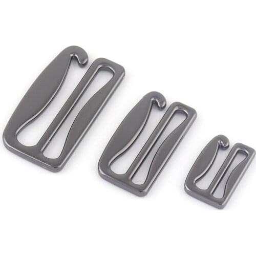 18-38mm Gunmetal G Hook Metal Adjuster Slide Buckles,Dog Collar Hardware Strap Buckles Making Purse Handbag Webbing Supplies