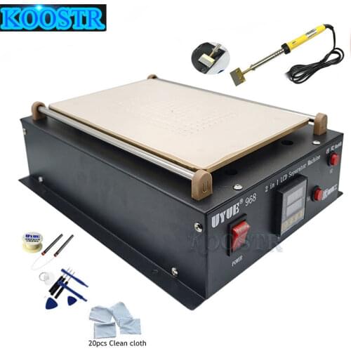 UYUE 968 14 inches Build-in Air Dual Pump Vacuum Pump LCD Separator Screen Repair For IPad/Samsung Tablet Repair Machine Kit