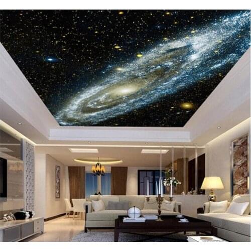 Custom Any Size 3D Wall Mural Wallpaper Galaxy Starry Nebula Ceiling Murals Living Room Sofa Bedroom Backdrop Wallpaper Painting