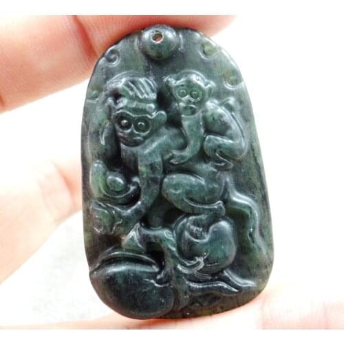 Natural stone Quartz crystal hand-carved statue of monkey Pendant for diy Jewelry making necklace Accessories