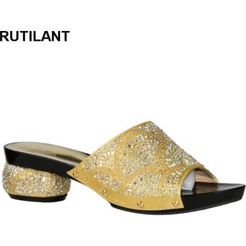 New Arrival Shoes Italian Ladies Shoe for Parties Rhinestoen Women Wedding Shoes High Quality Nigerian Shoes Luxery Shoes Women