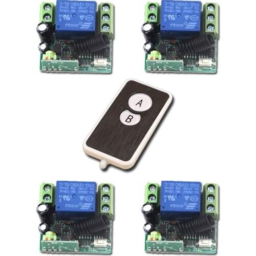 New Wireless Remote Control Switches 315/433mhz 12V Mini Module + 1pcs Transmitter with A B Key for Smart Home Free Shipping