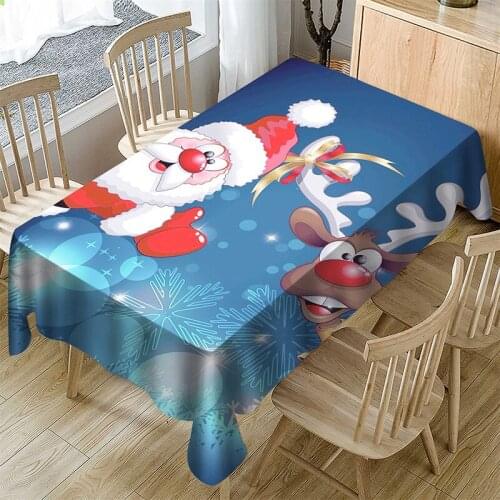 Christmas Pattern Tablecloth Oil and Water Insulation Household Tablecloth Wedding Decoration Tablecloth Cover Toalha De Mesa