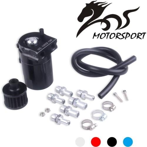 Baffled Aluminum Oil Catch Can Reservoir Tank / Oil Tank With Filter Universal