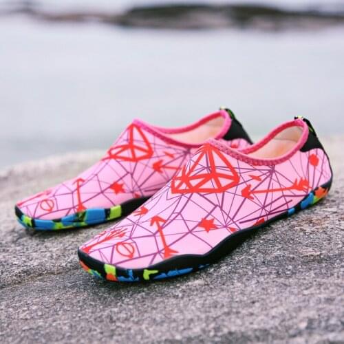 Womens Aqua Shoes Water Shoes Barefoot Yoga Barefoot Beach Shoes Outdoor Sneaker Swimming Fishing Woman Diving Pink Large Size