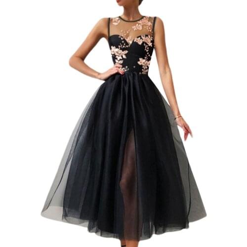 Womens Mesh Dress High Waist Midi Long Sleeve / Off-Shoulder Girl Tummy Control Summer Party Clothes