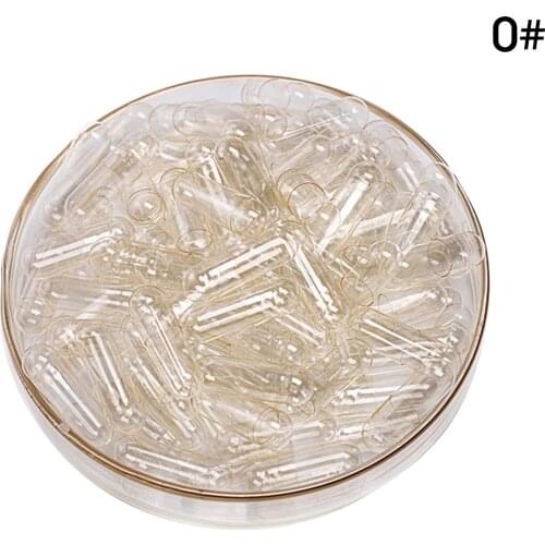 1000Pcs Empty Gelatin Capsule Gelatin Capsule Empty Hard Gelatin Capsule Clear Gel For Medicine Pills Refill Storage