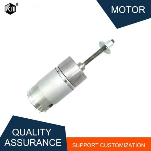 12V Micro Electirc Motor Long Shaft DC Motor 6V Threaded Shaft For DIY parts JGB37-555 with Flange