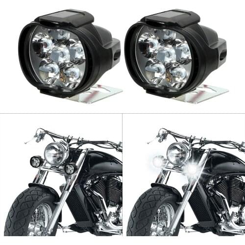 2pcs 12V Car Motorcycle Headlight Spot Fog Lights 6 LED Waterproof Work Lamp