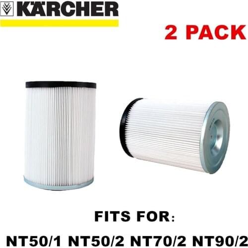 2 PACK Cartridge Wet Dry HEPA Filter for KARCHE R NT50 NT70 NT90 Series Vacuum Filter For Vacuum Cleaners parts accessory