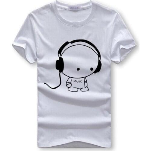 2019 o-neck Tee Shirt Men Large Size Clothes Men T-Shirt Fashion Printed Cartoon Short Sleeve Music Cotton 5XL