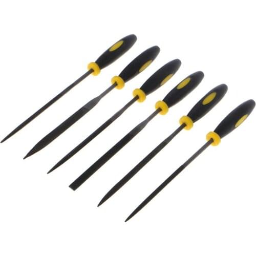 6pcs 140x3mm Metal File Mini Assorted Rasp Diamond Needle File Set Repair Tool Jewelry Wood Grinding Hand Tools