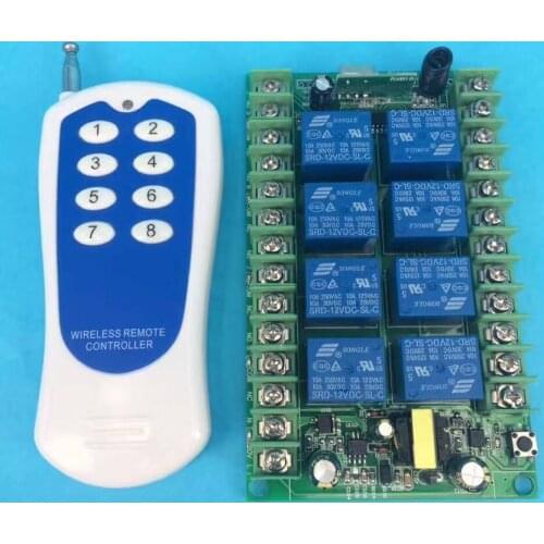 AC 220v 8CH RF Wireless Remote Control switch 1* Receiver +1* transmitter universal electric appliances power on/off