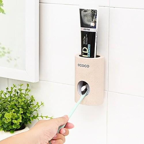 Automatic Toothpaste Dispenser Punch Free Dust-proof Toothpaste Holder Wall Mounted Toothpastes Squeezer Bathroom Accessories