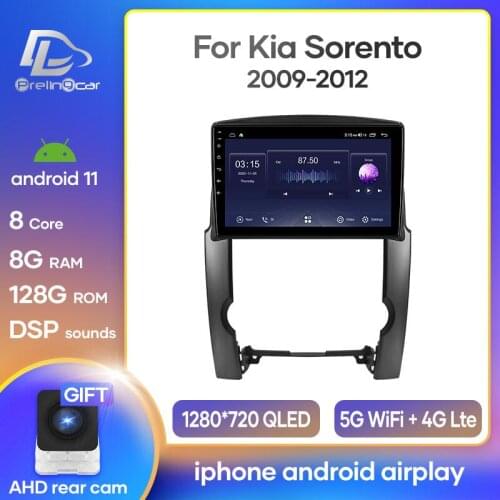 Prelingcar For KIA Sorento 2 XM Sedan DVD 2009 10 11 12 Car Radio Multimedia Video Player Navigation GPS Android 10.0 dashboard
