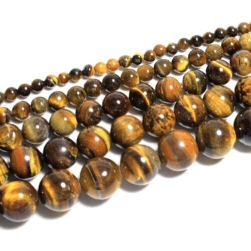 Tiger Eye Bead 4/6/8/10 Mm Round Loose Beads for Jewelry Making Necklace DIY Bracelets Accessories