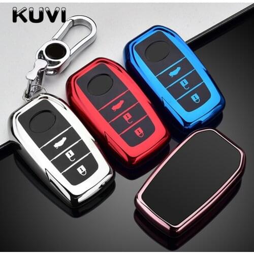 3 Buttons Remote Key Case For Toyota Hilux Land Cruiser Fortuner Camry Riez Rav4 Prado Innova 86 TPU key Fob Shell Cover