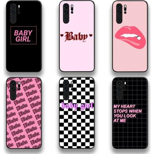 Baby Babe Babygirl Honey Line Phone Case For Huawei P20 P30 P40 lite E Pro Mate 40 30 20 Pro P Smart 2020