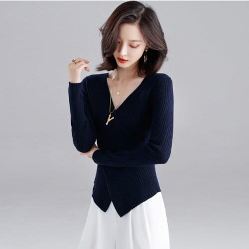 Женские пуловеры с V-образным вырезом EASTQUEEN China At AliExpress