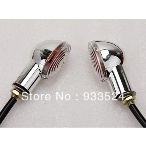 Chrome Clear Turn Signal Light For Kawasaki Ninja 250R 650R ZX6R ZX10R Vulcan VN Honda Shadow VT VTX VTX1300 VTX1800 CBR