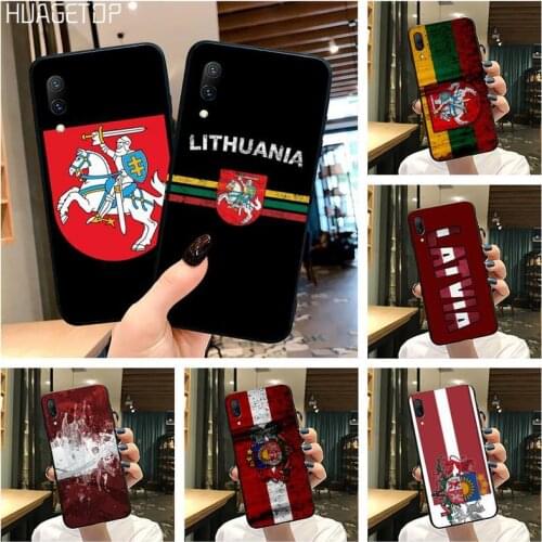 HUAGETOP Latvia Lithuania Flag Soft Phone Case Cover For Vivo Y91c Y17 Y51 Y67 Y55 Y7s Y81S Y19 V17 vivos5