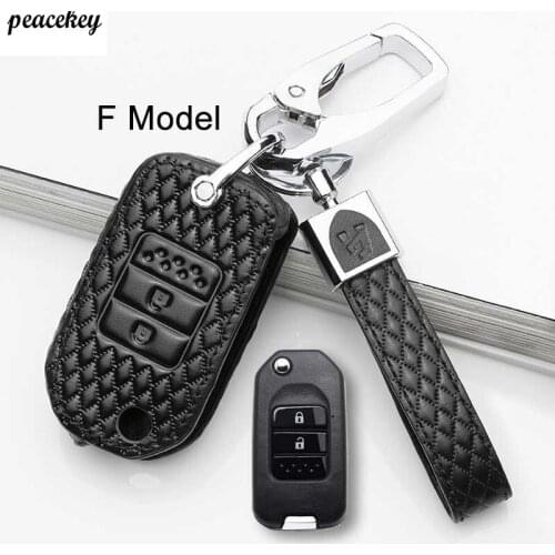 Car Styling Leather Car key Cover Case For Honda XRV CRV Accord Crown Civiv Spirior Fit Jade Car Accessorie Car Key Case Shell